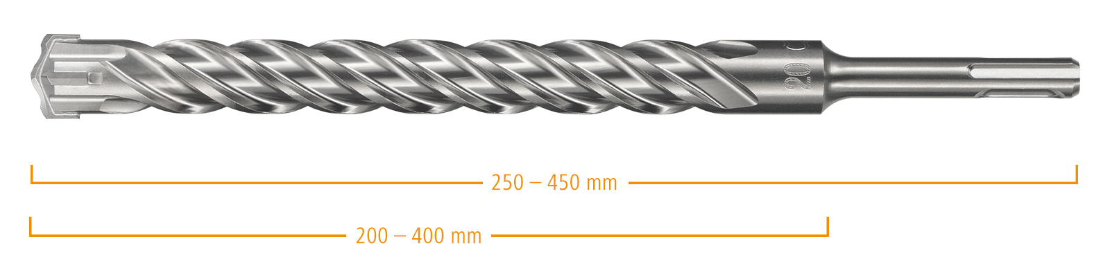 8mm x200x265mm 266531 10 Stk HAWERA Hammerbohrer SHARX SDS-plus 4 Schneiden 